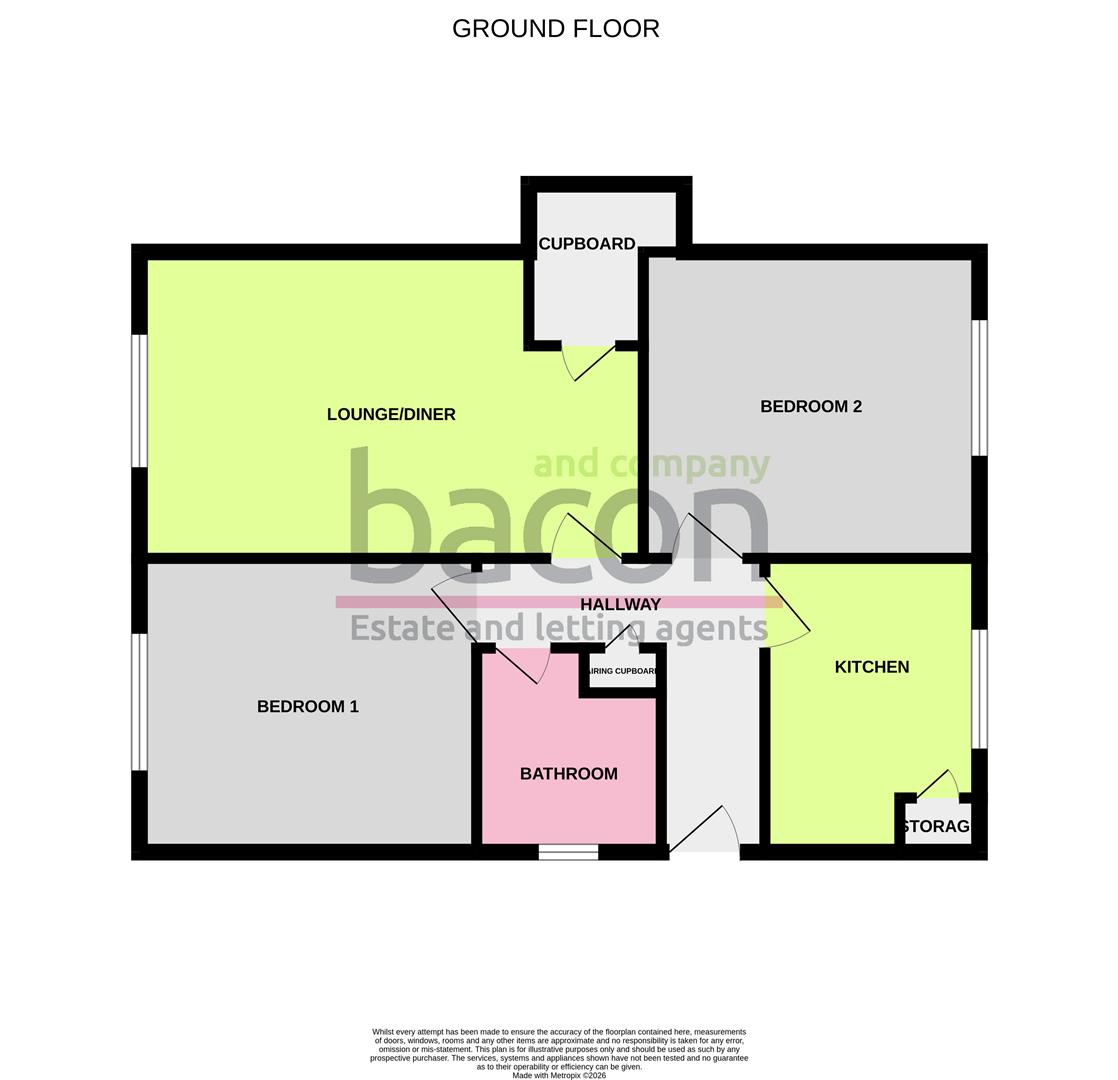 Floor Plan | Flat - Purpose Built | Chancton Close, Worthing, BN11 | For Sale